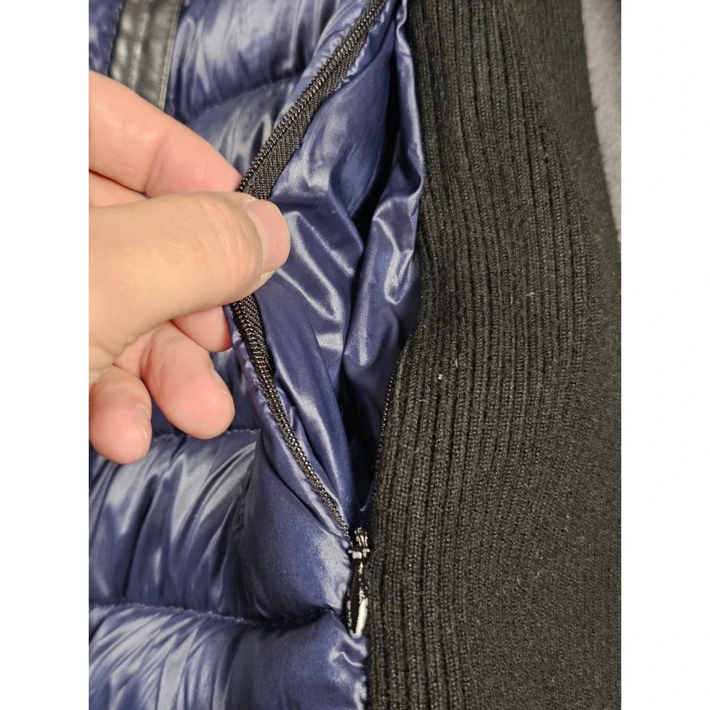 Calvin‎ Klein Performance Womens Small Navy Hybrid Puffer Duck Down Jacket Coat